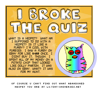I Broke The Quiz