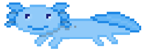 Blue axolotl